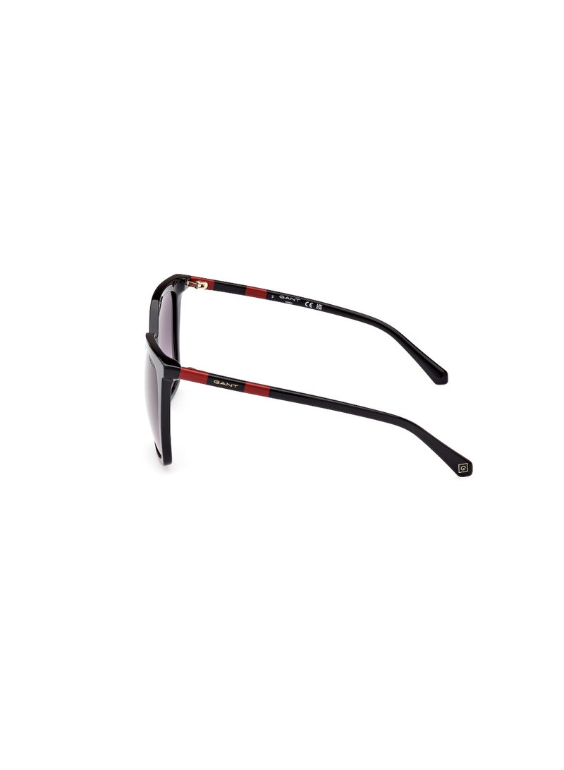 GANT Women's UV Protection Butterfly Shape Acetate Sunglasses GA809301B55 - Lens Size: 55 Mm - Shiny Black - Image 4